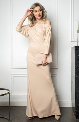 Эффектное платье сливочный - Donna saggia фото 5