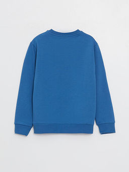 Bisiklet Yaka Bask?l? Uzun Kollu Erkek ?ocuk Sweatshirt - Waikiki фото 2