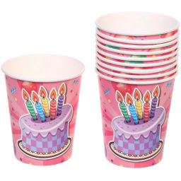 Стакан бумажный 0,2л в наборе 10 шт "Тортик"
