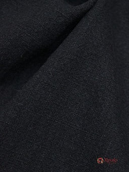 Мерный лоскут(ткань в отрезах) - Крапива Рами (Ramie) цв.Черный с серым оттенком, ш.1.4м