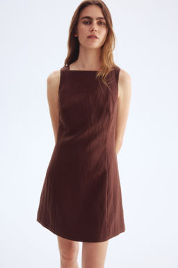 Vestido de sarga con escote cuadrado - H&m фото 7