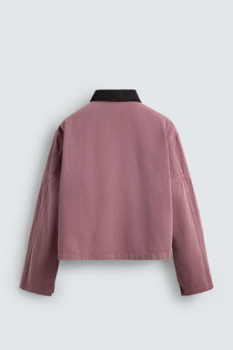 CONTRAST COLLAR JACKET - Zara фото 6