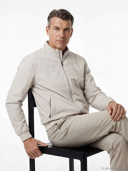 Standart Kal?p Dik Yaka Erkek Mont