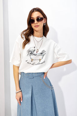 Джемпер 4341 (молоко +цвет)