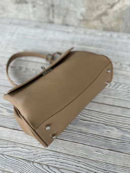 Женская кожаная сумка-портфель 8399-2 Бежевый - Sergio valentini фото 8