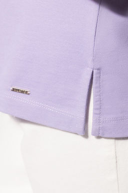 Футболка-поло из трикотажа пике с эластаном. - Vilatte фото 3