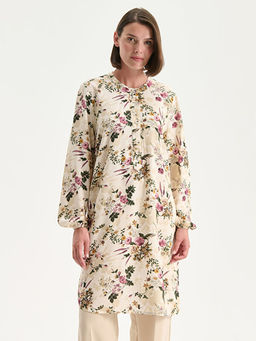 Hakim Yaka ?i?ekli Kad?n Tunik