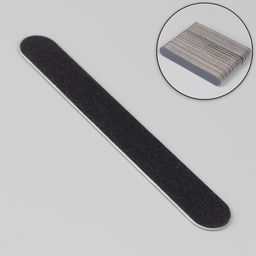 Цена за 50 шт. Пилка-наждак Классика, на деревянной основе, абразивность 240, 10 см, фасовка 50 шт, цвет чёрный