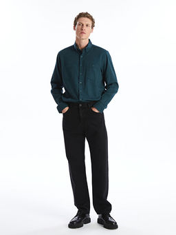 Regular Fit Uzun Kollu Gabardin Erkek G?mlek