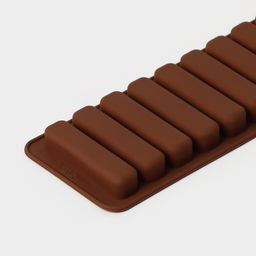 Форма для выпечки печенья Доляна «Савоярди», силикон, 26×9 см, 10 ячеек (7.1×1.7 см), коричневая