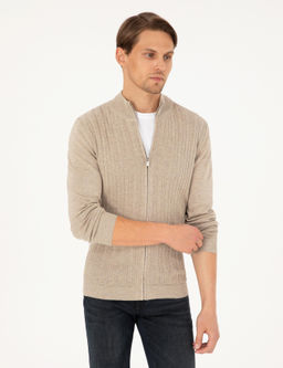 Kum Melanj Slim Fit Fermuarl_ Triko H_rka