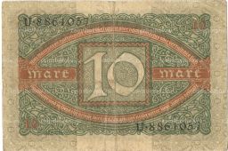 Банкнота 10 марок 1920 года Германия