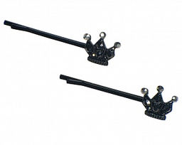 Набор невидимок Корона DJ0051 черный