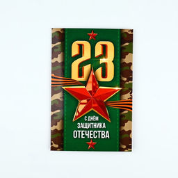 Цена за 10 шт. Открытка «С 23 Февраля!», 12×18 см