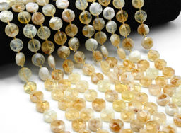 Бусины из цитрина круг гр,12мм, 37см, 26 бусин Радуга камня