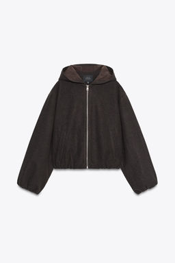 HOODED JACKET WITH ELASTIC HEM - Zara фото 6