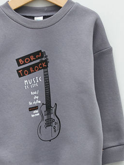 Bisiklet Yaka Uzun Kollu Bask?l? Erkek Bebek Sweatshirt - Waikiki фото 3