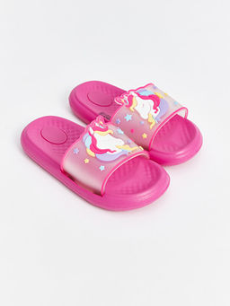 Tek Bantl? Bask?l? K?z ?ocuk Terlik