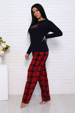 Костюм с брюками, принт, темно-синий (957-1) - Плиона фото 7