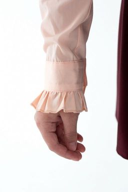 Жёлтая школьная блуза Mooriposh, модель 06114  фото 4