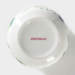 Сахарница с ложкой Доляна «Зелёный сад», 320 мл, 10×9 см, фарфор