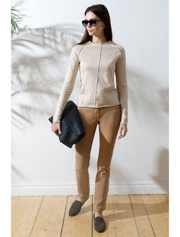 Джемпер тонкой вязки из хлопка с нейлоном