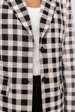 Жакет Pirs 4712 черно-розовая клетка  фото 4