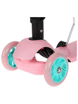 Самокат 2 в 1 с корзинкой GRAFFITI Kids, колёса PU 120/75 мм, розовый