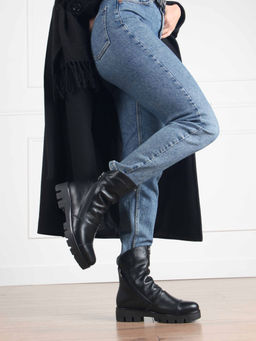 Ботинки 233.sandra черный/Шерсть