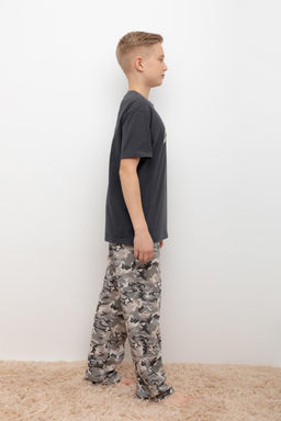 КБ 2831/темно-серый,милитари на бежевом пижама для мал - Crockid фото 4