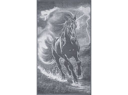 Полотенце махровое 6с103.412ж1 Огненная лошадь(графит5) 50х90см