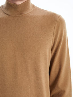 Yar?m Bal?k?? Yaka Uzun Kollu Erkek Triko Kazak