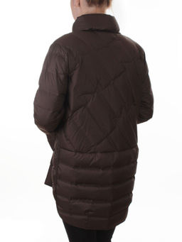 H24-328 BROWN Куртка пуховая облегченная женская (белый утиный пух) - Fashion фото 6