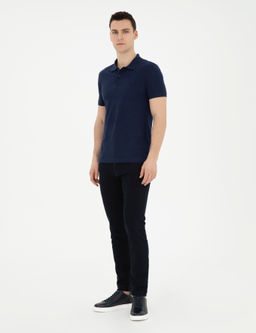Koyu Lacivert Slim Fit Jean Pantolon