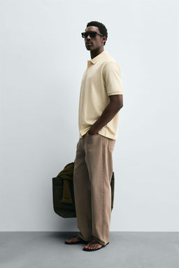 WASHED PIQU_ TEXTURE POLO SHIRT - Zara фото 4