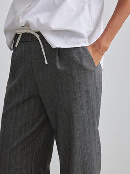 Beli Lastikli Bal?ks?rt? Desenli Kad?n Pantolon