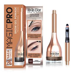 Alvin Dor P-12 Помада для бровей Magic PRO тон 02 тёмно-коричневый,3гр в коробочке