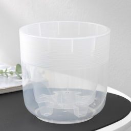 Кашпо для цветов со вставкой «Линель», 2.7 л, d=16 см, h=16 см, прозрачное