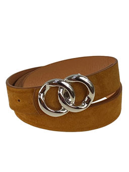 Ремень женский из искусственной замши, цвет коричневый