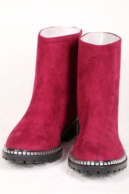 Сапоги резиновые малиновые
