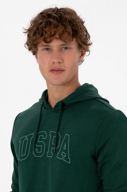 Erkek Regular Fit Kap__onlu Koyu Ye_il Basic Sweatshirt - U.s. polo assn фото 2