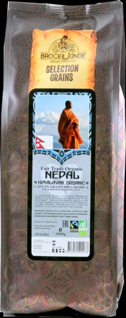 CAFE DE BROCELIANDE. Nepal (зерновой) 1 кг. мягкая упаковка ФРАНЦИЯ