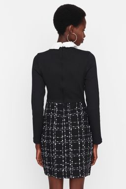 Siyah Tuvit Dokuma Elbise TWOAW21EL0454