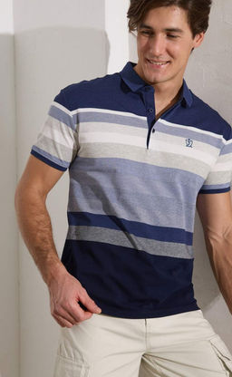 Футболка-поло F211-07-564b blue - Fine joyce фото 7