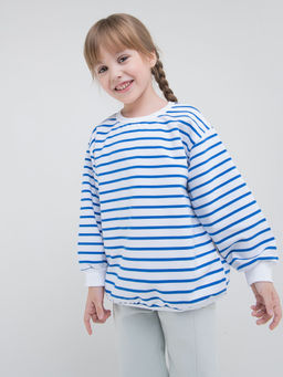 Свитшот облегченный Полоска Василек