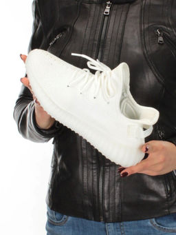 05-B552-3 WHITE Кроссовки женские (текстиль)