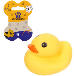 Цена за 3 шт. Игрушка резиновая с пищалкой "Утенок", цвет желтый, 9,5см (лейбл)