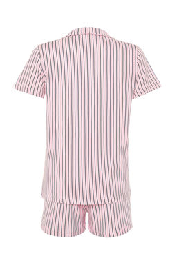 Pudra %100 Pamuklu Cizgili Sortlu Orme Pijama Tak?m? THMSS24PT00043 - Trendyolmilla фото 8