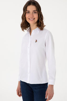 Kad_n Beyaz Uzun Kollu Basic G_mlek Sepette S_rpriz _ndirim - U.s. polo assn фото 3