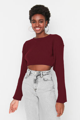 TRENDYOLMILLA Tas Super Crop Basic Triko Kazak TWOAW23KZ01068